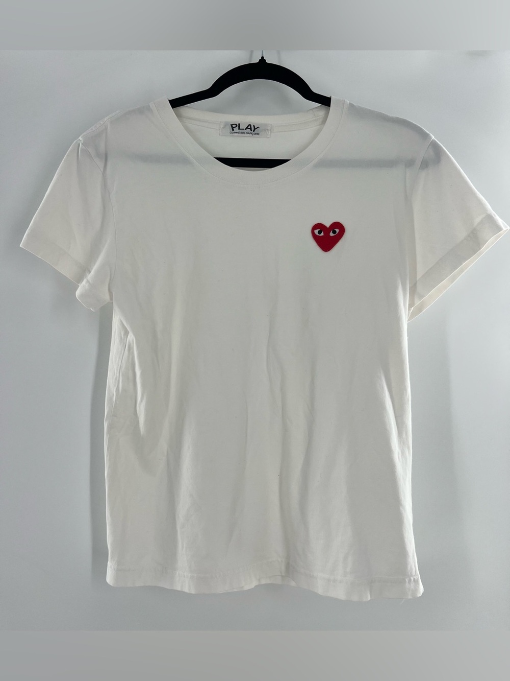 Comme de garcons heart white t shirt